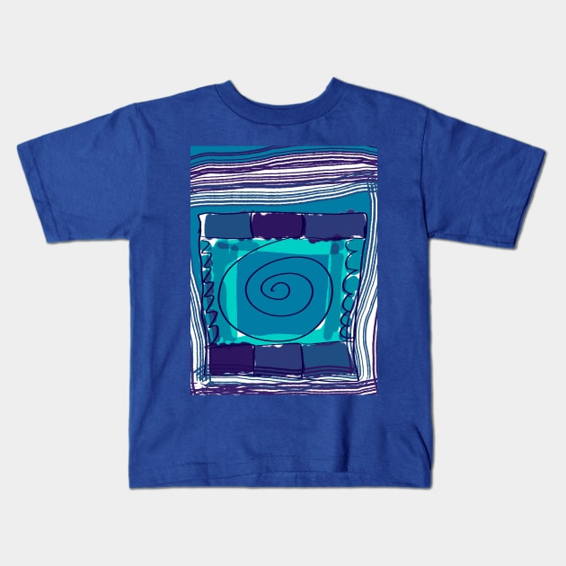 Blue Kids T-Shirt by Creative-Dabbling